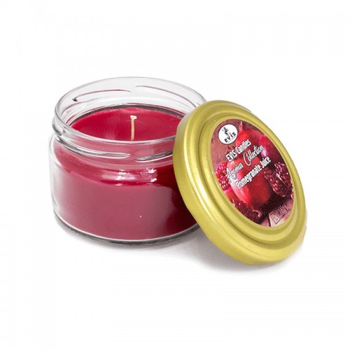 Свеча ароматическая в банке Гранат (Pomegranate Juice) 8 см красная