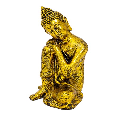 Будда Медитация 11х18 см античное золото полистоун