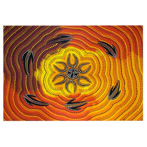 Картина маслом Сердце океана 50х70 см австралийская роспись масло холст дерево