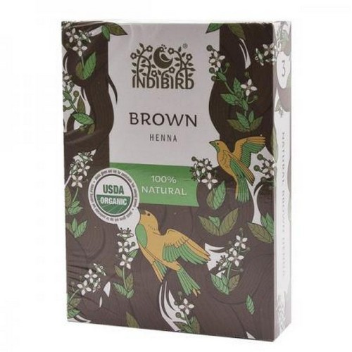 Хна темно-коричневая натуральная Dark Brown Henna Indibird 100г