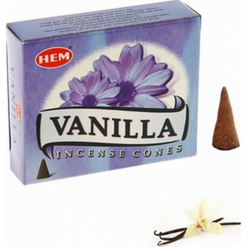 Благовония "HEM Vanilla" (Ваниль), 10 конусов