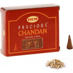 Благовония конус HEM "Precious Chandan. Драгоценный Чандан", 10 конусов в упаковке