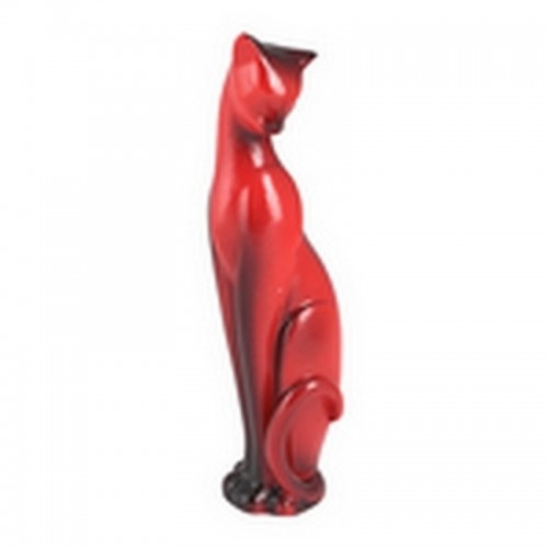 Кошка Грация 22 см красно-черная керамика