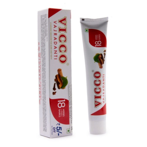 Аюрведическая зубная паста Vicco Vajardanti Лекарственные травы Викко 50гр Индия