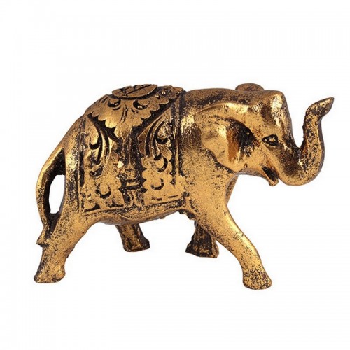 Слоник хобот вверх 13х9 см античное золото