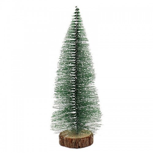 Елка декоративная 20 см зеленая пластик металл дерево