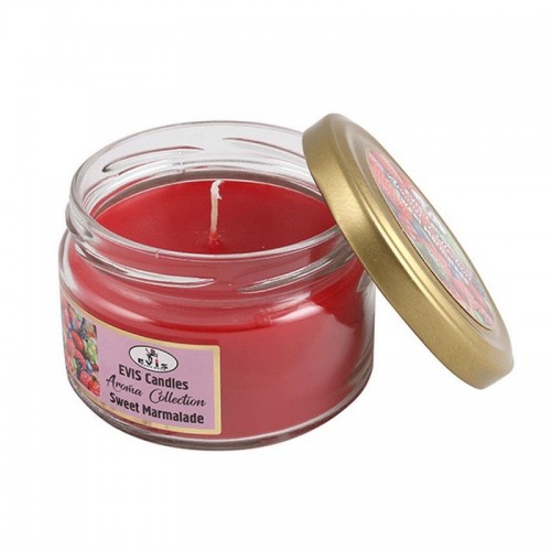 Свеча ароматическая в банке Лесные ягоды 8 см красная