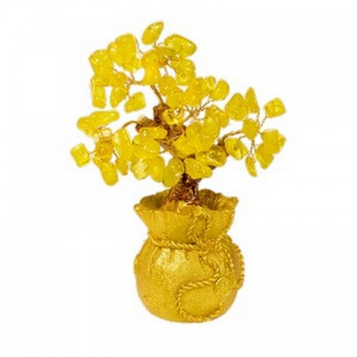 Дерево Цитрин 15 см в мешке золото натуральный камень