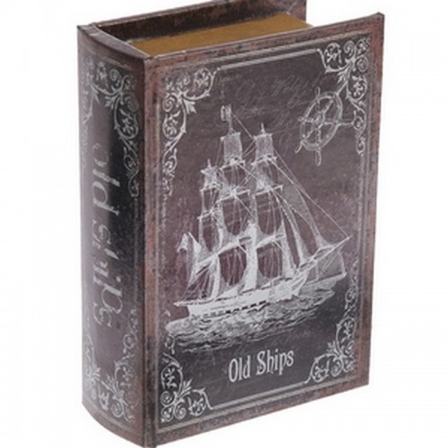 Шкатулка-книга дерево "Странствующий корабль" 16х11х4,5 см