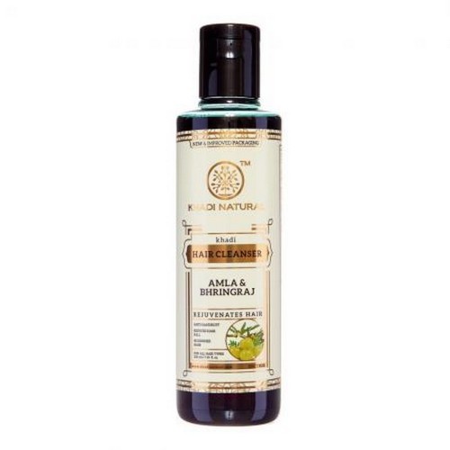 KHADI NATURAL Омолаживающий шампунь для волос "Амла и Брингарадж" | AMLA & BHRINGRAJ 210мл