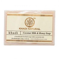 KHADI NATURAL Натуральное мыло ручной работы с кокосовым молоком и мёдом | COCONUT MILK & HONEY 125г