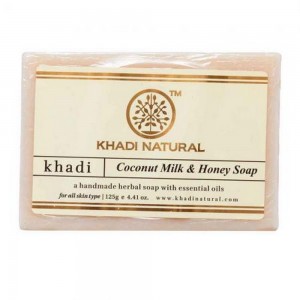 KHADI NATURAL Натуральное мыло ручной работы с кокосовым молоком и мёдом | COCONUT MILK & HONEY 125г