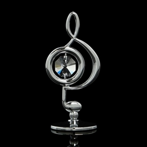Сувенир «Скрипичный ключ», 3×3,6×7,8 см, с кристаллами Сваровски