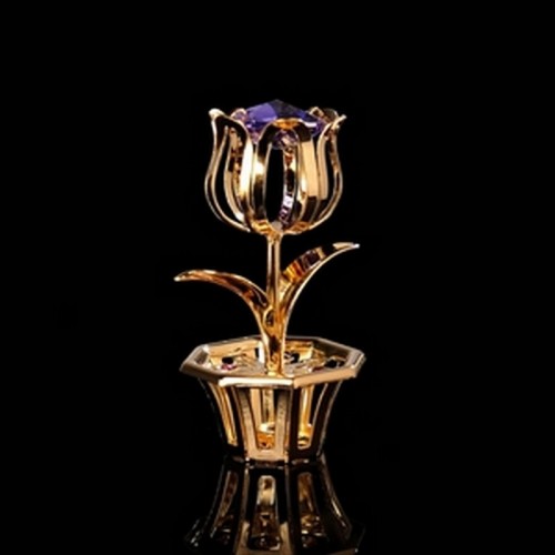 Сувенир «Цветок», 2×2×5 см, с кристаллами Сваровски