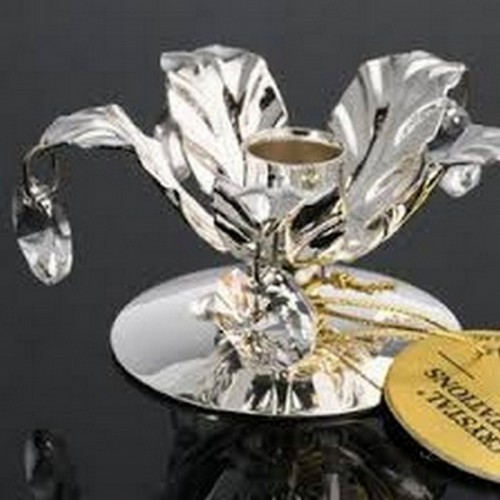 Подсвечник «Цветок», 6.5×6.5×3 см, с кристаллами Сваровски
