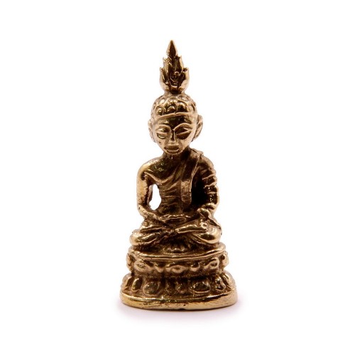 Фигурка Будда на цветке лотоса 4 х1.8 см бронза Таиланд