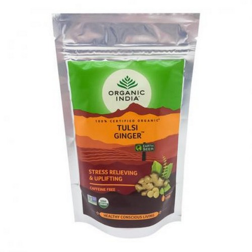 ORGANIC INDIA Чай травяной Тулси с имбирём для повышения общего тонуса организма и иммунитета 100г