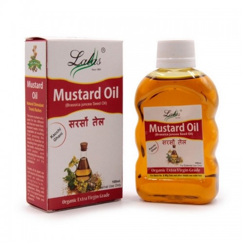 Масло Лалас Горчица Mustard oil для волос и тела 100мл Индия