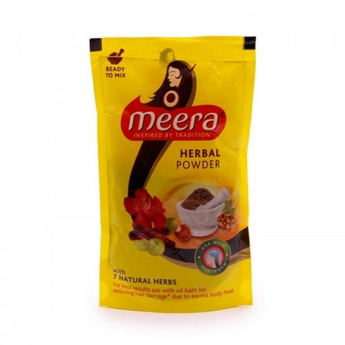 Шампунь-убтант  Meera Herbal Powder Мира Сила 7 трав стимулирует рост 40гр Индия