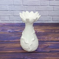 Подсвечник Лотос 14 см белый керамика